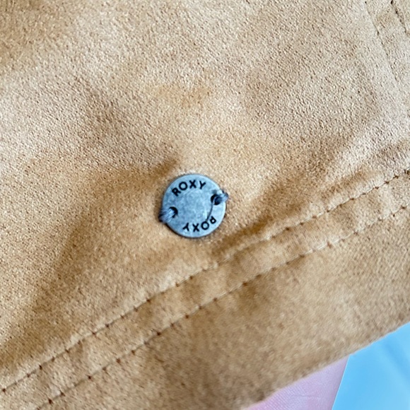 Roxy Chase The Sun Jumper Dress Overalls Size Medium Ultra Suede Tan Festival - Picture 5 of 12